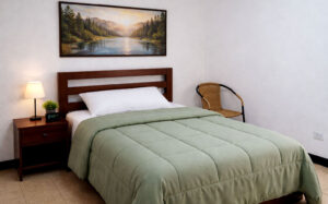 habitacion doble verde oscuro